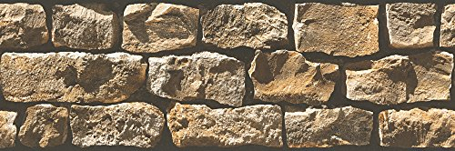 A.S. Création Bordüre - Papierbordüre in moderner Steinoptik in Beige, Gelb und Schwarz - auf 5,00 m x 0,17 m je Rolle