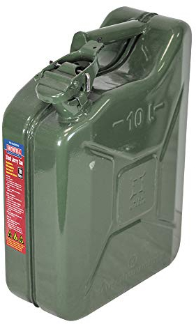 Faithfull FAIAUJERRY10 - Bidón de metal de 10 litros con certificación GS TUV, color verde