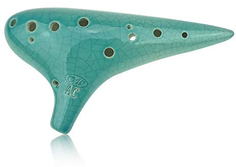 OcarinaWind® 12 Hole Ocarina Exquisite Craft of Blue Ice-crack Alto C,Tenor C Ocarina, Gift Idea