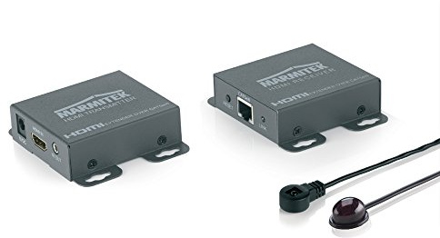 Extender HDMI Ethernet - Marmitek MegaView 66 - Tramite 1 Cavo CAT 5e / 6 - Canale di Ritorno a Infrarossi - Full HD - 60 m - 1080P - Guarda i Tuoi Contenuti HD Altrove Sul Televisore - Extender HDMI