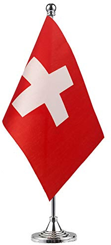 Schweiz Flagge, Schweizer Tisch- und Schreibtischflagge, Internationale Welt Land Banner für Büro Dekoration, Festival Events Feier, Home Decor