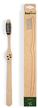 Bambaw - Cepillo de dientes de bambú - cerdas medias - Bajo estuche - 1 pieza