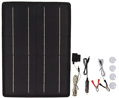 20 W Solarladegerät Solarpanel Außenaufladung mit Riemen OBD-Stecker 4 Saugnäpfe für Handy Tablet Auto