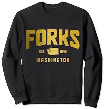 Forks Washington Est. 1945 State Map Vintage Pride Sweatshirt