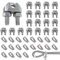 UTMACH 40 Piezas Abrazadera Cable de Acero M4 Sujeta Cables Acero Abrazadera Cuerda Tendedero para Cuerda de Acero(20 Abrazadera,20 Guardacabo Cable)