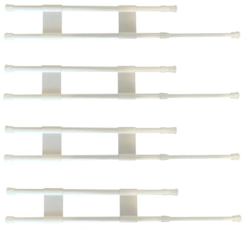 Voittozege 4 set doppio camper frigorifero bar camper accessori per frigorifero regolabile tensione molla asta frigorifero 15.8-27 pollici metallo Rv frigo bar bar frigo bar per tenere cibo bevande in