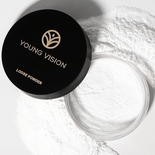 YOUNG VISION Flawless Finish Loose Powder - Translucent Setting Powder, Blurs Fine Lines & Imperfections, Lightweight, Long-Lasting, Suitable for All Skin Types, Makeup Essential (Translucent White)