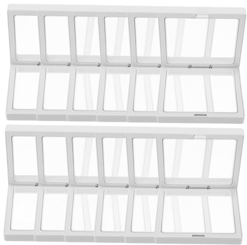IMIKEYA 12sätze Transparenter Schwebender Displayrahmen Für Schmuck Und Münzen Durch Hochtransparente Folie Platzsparendes Lagerungssystem Mit Fester Fixierung Und Schutz Vor Wasser Schmut