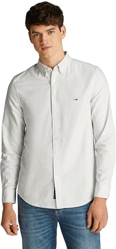 Tommy Jeans Chemise Homme Stripe Oxford Slim Fit, Multicolore (Sweet Blue Stripe), S