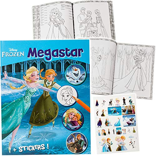alles-meine.de GmbH 128 Seiten großes XXL Malbuch - A4 - die Eiskönigin - Frozen - mit vielen Sticker & Aufkleber - Dickes Kindermalbuch - für Stifte & Wassermalfarben - Bastel..