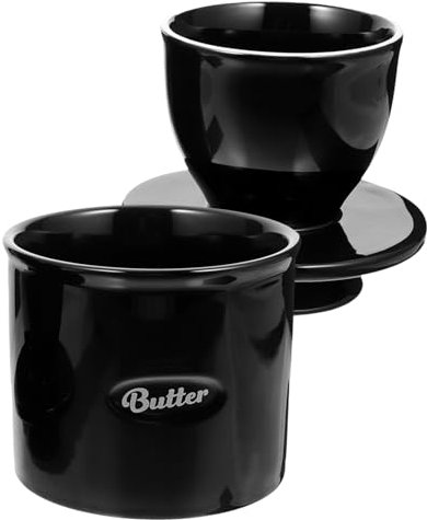 Burriera per bancone con acqua, contenitore per burro francese per burro spalmabile in marmo, burriera in ceramica con coperchio per piano di lavoro, contenitore per burro