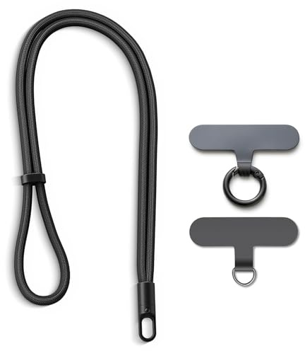 AOKSUNOVA Handykette Universal Handyband zum Umhängen Schwarz