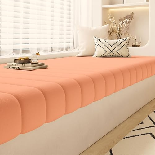 Copri-finestra, Tappetino Per Davanzale, Assorbente, Cuscino Impermeabile La Casa Coprire I Mobili, Lavabile, Baia E Davanzali, Coperta Protezione(Orange,119x38x6cm/47x15x2.4in)