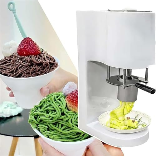 Machine à crème glacée douce avec moules en forme de nouilles, opération facile en un clic pour un usage domestique et commercial