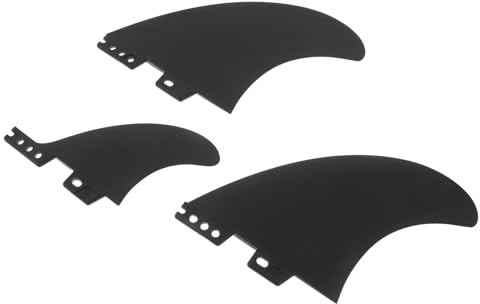 Toyvian Aletas para Tablas de Surf y Paddle Inflables Diseño Resistente y Fácil Instalación Accesorio de Repuesto para Sup Color Negro