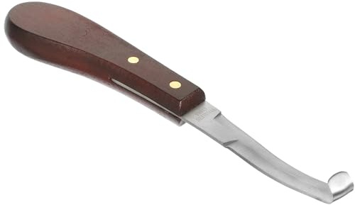 HOMSFOU Cuchillo Resistente para Recortar Pezuñas de Ganado y Caballos, Herramienta Profesional de Doble Filo para Uso en Pasturas y Actividades de Herrado