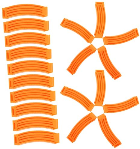NOLITOY Kit de 20 Bigoudis à Racines pour Permanente Pinces Creuses Orange 10 Pièces par Boîte Rouleaux à Friser Coréens pour Cheveux Courts et Longs Coiffure Professionnelle et