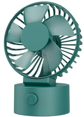 TEHAUX Ventilador USB de Escritorio Mini Portátil 3 Velocidades Ajustables, Material Abs Resistente, Color Verde Oscuro, para Oficina, Hogar y Uso en Laptop