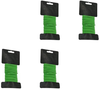 Alasum Bridas de Jardín Reutilizables 4 Paquetes Verdes, Alambre Plastificado Núcleo de Hierro Galvanizado Flexible, Correa para Soporte de Plantas y Flores, Adecuado para Jardinería