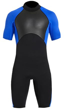 VGEBY Combinaison de Plongée pour Hommes 2 Mm en Néoprène Shorty Complet avec Fermeture éclair au Dos UPF50 + Maillot de Bain Thermique pour Hommes Surf Plongée sous-Marine Snorkeling Natation (L)