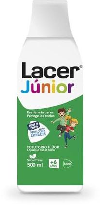 LACER Junior, Flúor Diario Sabor Menta Colutorio 500 ml