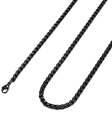 FIBO STEEL Halskette für Herren und Damen, Rollo-, Kabelkette, Edelstahl, 2 - 4 mm, 40,6 - 91,4 cm, keine Angabe
