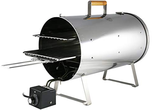 MUURIKKA Räucherofen PRO 1200W Zwei-Ebenen, regelbarer Elektro-Smoker kompakt aus Edelstahl, für Fisch & Fleisch