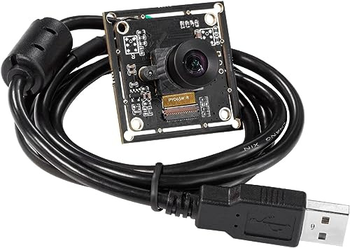 Arducam Telecamera USB monoglobale da 120 fps, modulo webcam UVC 720P OV9281 con lente M12 a bassa distorsione senza microfoni, per computer, laptop, Android e Raspberry Pi