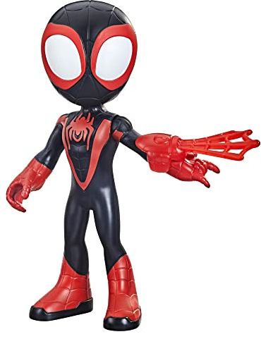 Spidey und Seine Super-Freunde, 22,5 cm große Miles Morales Actionfigur mit beweglichen Gliedmaßen, im klassischen Design und mit extra großen Augen, Weihnachtsspielzeug für Kinder ab 3 Jahren