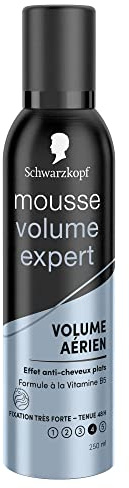 Schwarzkopf - Schiuma per parrucchiere - Volume Expert - Effetto anti-capelli piatti - Formula alla vitamina B5 - Fissaggio molto forte - Tenuta 48H - 250 ml