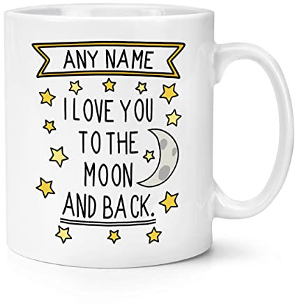Gift Base Tasse mit Aufschrift I Love You To The Moon And Back, 284 ml