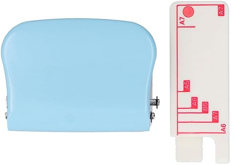 3 Loch Locher A4, Manuelle Bindemaschine Locher für Ordner, Tacker Büro, Kleiner Papierlocher für 5 Blatt Kapazität, Tragbares Einfaches Stanzen Edelstahl Locher Tacker set für B5 A5 A6 A7 A4