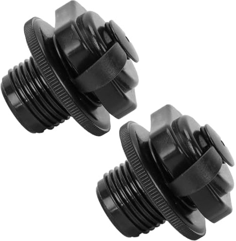 QINBINENG Inflatable Dinghy Air Valve-22MM 2PCS Inflatable Boat Spiral Air Plugs One Way Inflation Replacement Screw Boston Valve for Boat Airbeds, Incompatibility Lazy Spa pool series products