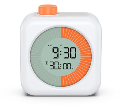Ankilo Visueller Timer Digital, 3 in 1 Uhr und Alarmfunktion,Eieruhr Kinder,60-Minuten Countdown-Timer für Kinder, Kurzzeitwecker, für Zuhause, Küche, Badezimmer, Toilette, Schule,Weiß