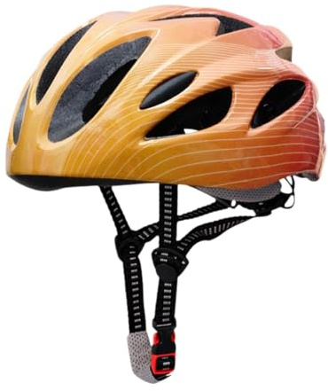 Qianly Casco para niños, Ideal para Ciclismo y Patinaje al Aire Libre, Amarillo Naranja