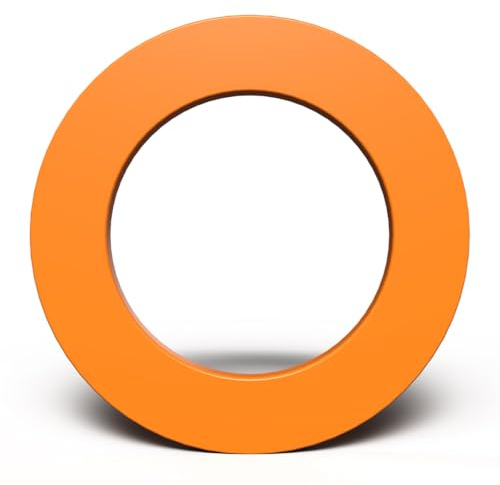 BULL'S Plain PU Surround - Premium Wand-Schutz für Dartscheiben - Aus hochwertigem PU-Material - Leicht zu installieren - Farbe: Orange - Ideal für professionelle Dart-Setups
