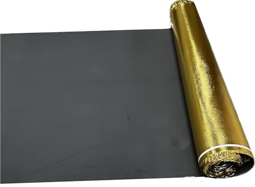 IMPERIAL STUDIOS Gold Eva Workpro Acoustic Underlay 10m×1m Roll (5mm) - Thermal & Moisture Barrier for Laminate, Engineered Hardwood Floors - Sound Deadening, Damp-Proof Foil, Also in 3mm, 4mm & 5mm