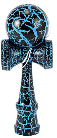 Cpolebev Spielzeug Aussen Sports Kendama Spielzeug Ball Kinder und Erwachsene Aussen Ball Sportarten Riss Buchen Buntes Design Schwarz und Blau
