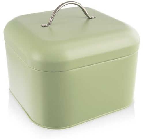 orion group Brotkasten Brotbehälter Frischhaltebox aus Metall grün Greenish | 20x20x17 cm