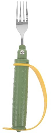 FOMIYES Ustensile Adaptatif Avec Fourchette Antidérapante Et Angle Outil De Cuisine Pour Personnes Âgées Et Handicapées Accessoire Ergonomique Acier Inoxydable Pour Alimentation