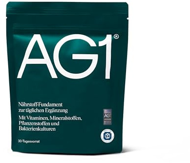 AG1 Greenspulver Nahrungsergänzungsmittel | Dein Nährstoff-Boost: Vitamine, Mineralstoffe, gute Darmbakterien | Glutenfrei, Vegan & Keto | 70+ Inhaltsstoffe von AG1 Athletic Greens | Nachfüllpackung