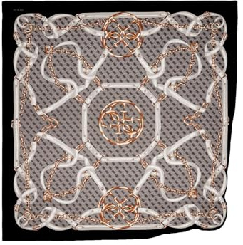 GUESS Tuch Noelle Printed Kefiah Scarf 130X130 Black schwarz