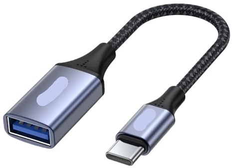WIKRQIHL Cavo Adattatore TOPK USB C a USB A OTG, Tipo C Maschio a USB 3.0 2.0 Femmina, Compatibile con MacBook, PRO, Compatibile con Samsung, Adattatore Tipo C