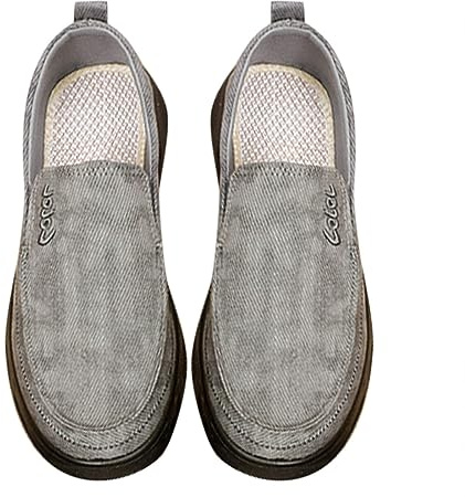 Zapatos náuticos y de cubierta para hombre, plantilla acolchada suave, zapatos descalzos con puntera ancha, cómodos para caminar, ajuste de arco, fáciles de poner, ligeros, antideslizantes, de caña