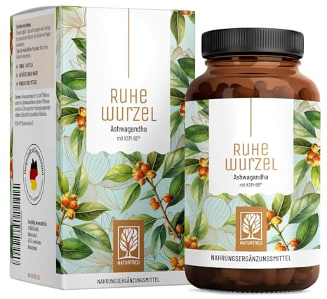 NATURTREU® Ashwagandha KSM-66® hochdosiert 120 Kapseln - 600 mg Ashwagandha