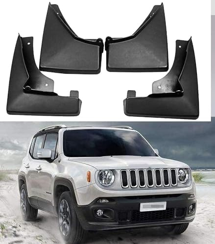4 Pezzi Paraspruzzi Auto per Jeep Renegade 2016-2020, Set Completo Anteriore e Posteriore Antispruzzo Impermeabile Protezione da Acqua