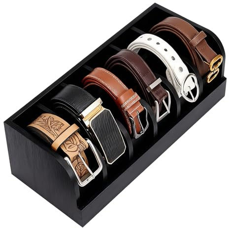 GBKDQQ Organizer in legno per bracciali con 7 scomparti, scatola per bracciali, supporto per bracciali, scatola per riporre in armadio e cassetto, scatola per riporre per uomini e donne, cravatta