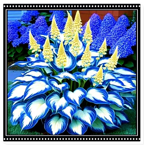 Seltene Funkie/Winterharte Funkie für den Außenbereich/Deutsche Gartenpflanze/Schnellwachsend/Für drinnen und draußen geeignet-4 PCS-C