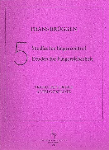 5 Etüden für Fingersicherheit: für Altblockflöte