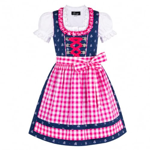 Ramona Lippert Kinderdirndl Dirndl Florens 3-delad blå (158/164), Blau